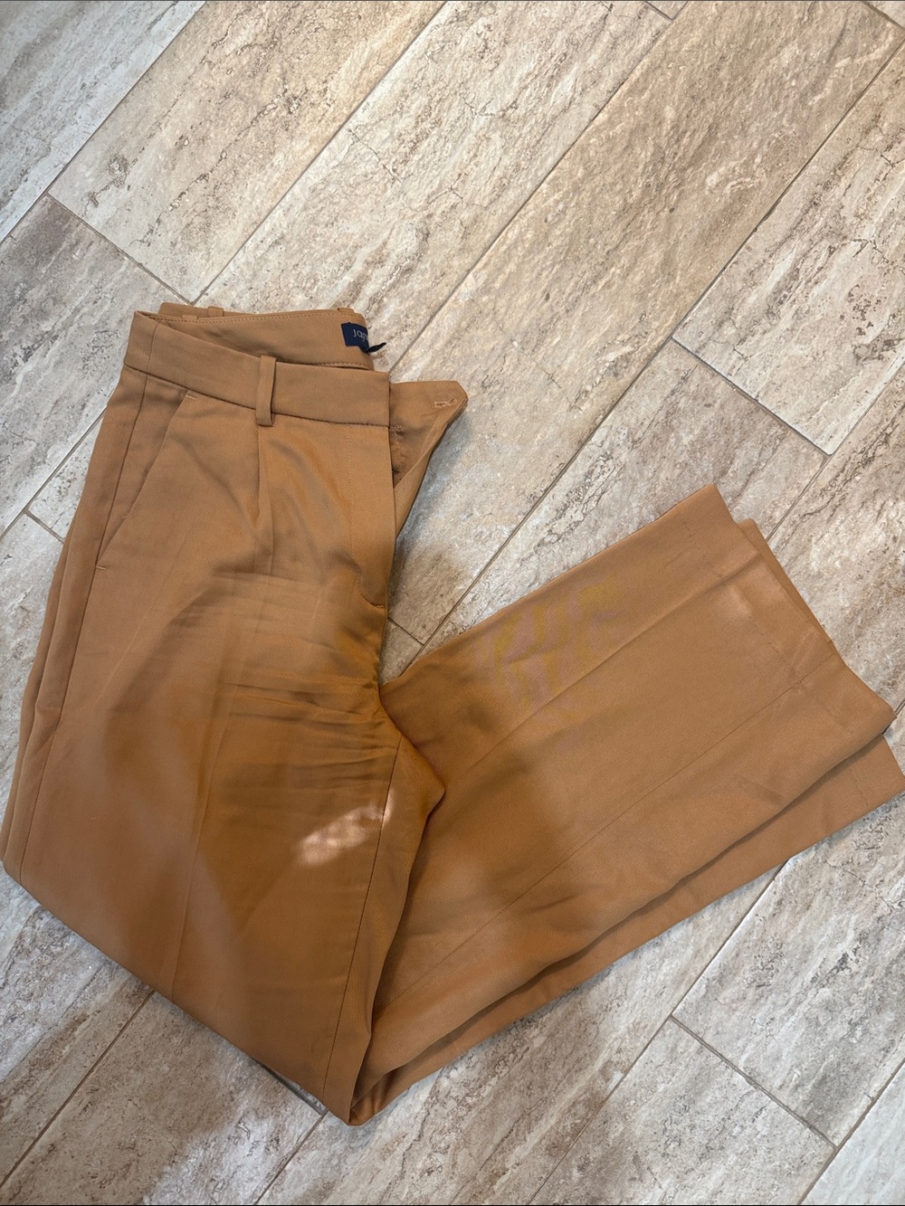 J. Crew Men's Dress Pants in Camel Brown